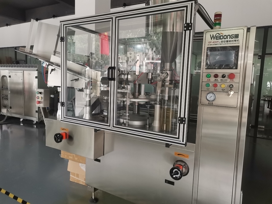 آلة ملء وتختم أنابيب تلقائية 200 كجم مع ضغط الهواء 0.4-0.6Mpa إمدادات الطاقة 220V 50Hz