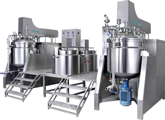 خلاط مستحلب تجميلي 50L-2000L مع نظام تسخين بالفراغ