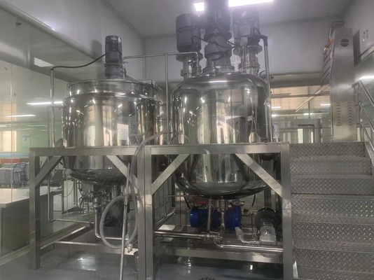 PLC التحكم الصحي مزج السوائل المزج مع الأبعاد المخصصة 500-5000KG الوزن